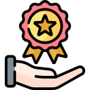 Hand holding a star icon representing creative social media design and branding