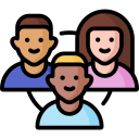 Smiling people icon representing a user-friendly and accessible interface