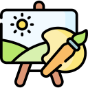 Gear and sparkle icon representing love for automation and clean design