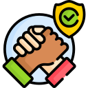 Handshake icon representing trust and commitment to keeping promises