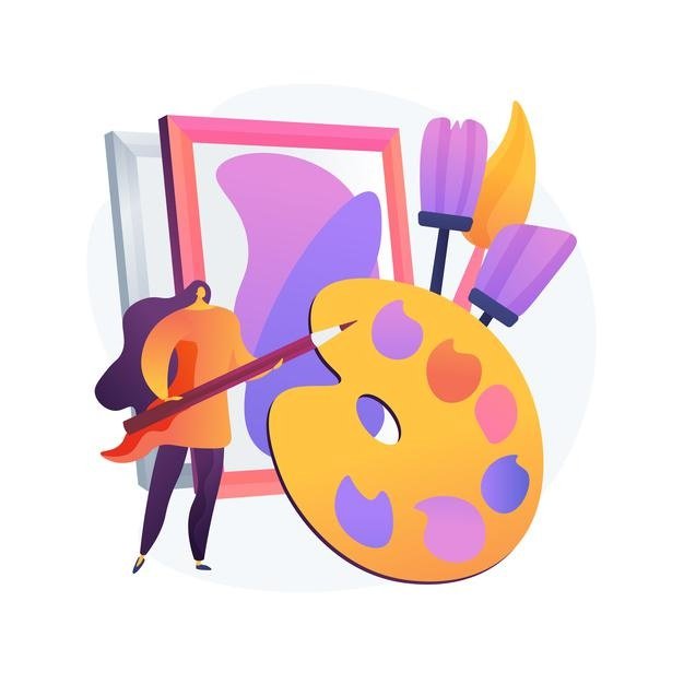 Artist painting during a creative workshop